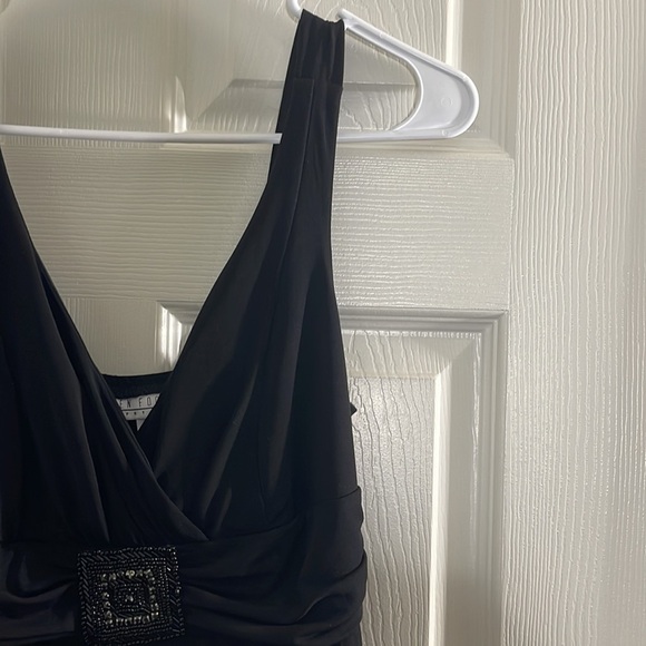 Enfocus Studio women's pleated sleeveless dress with beaded center accent, S/10P - Picture 4 of 10